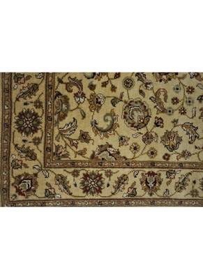 DRI00040 Traditional Hand Knotted Oriental Rug Square 48 X 72 Inches Beige 4
