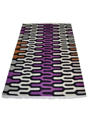 Lal Haveli cotton Handloom Carpet & Dhurrie for Room Decor 4 X 6 Feet 1
