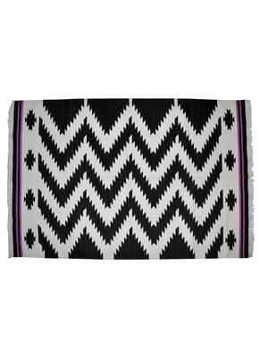 Lal Haveli Rajasthani Handmade Ethnic Design cotton Yoga Dhurrie Mat 4 X 6 Feet 2