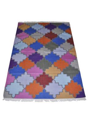 Lal Haveli Living Room Carpet cotton Dhurrie & Rug 4 X 6 Feet (72 X 48 inch) 1