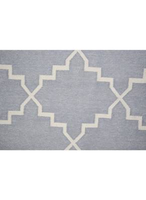 Lal Haveli Handmade cotton Dhurrie for Home Decorative Grey Color 4 X 6 Feet 3