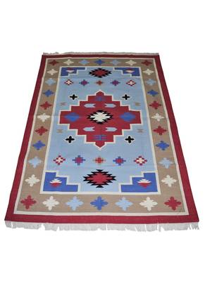 Lal Haveli cotton Yoga Dhurrie & Rug for Home Decor 4 X 6 Feet 1