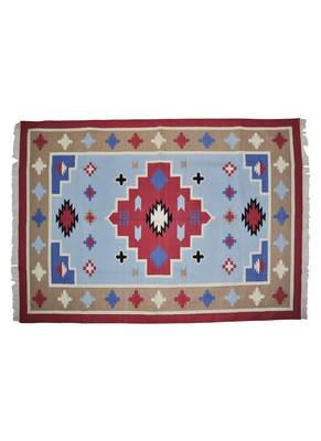 Lal Haveli cotton Yoga Dhurrie & Rug for Home Decor 4 X 6 Feet 2