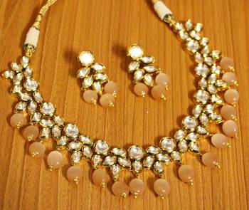 Beige Cat'S Eye Necklace Sets 1