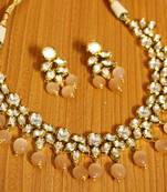 Beige Cat'S Eye Necklace Sets