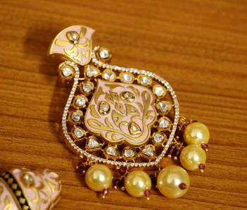 Pink Pearl Necklace Sets 3