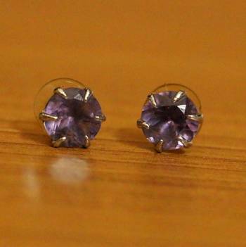 Purple Amethyst       Studs 1