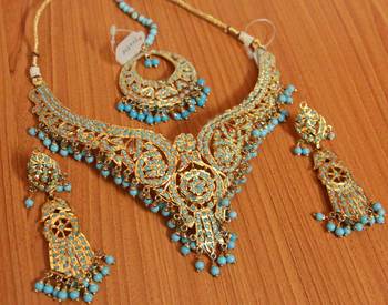 Turquoise Pearl Necklace-Sets 1