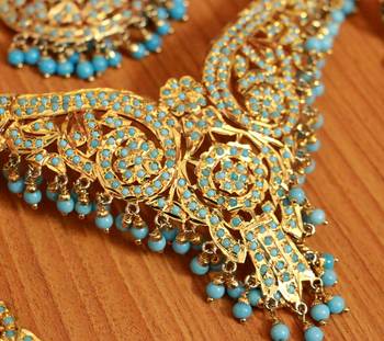 Turquoise Pearl Necklace-Sets 2