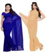 Multicolor printed georgette saree with blouse