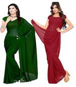 Multicolor printed georgette saree with blouse