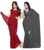 Multicolor printed georgette saree with blouse