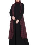 Maroon Printed Georgette Shrug