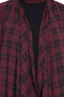 Maroon Printed Georgette Shrug 4