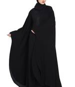 Black Gorgeous Front Open Kaftan With Embroidery