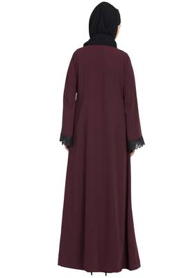 Wine Anida Elegant Shrug With Lacework For Any Abaya 6