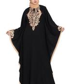 Black Nida Golden Embroidered Farasha Kaftan