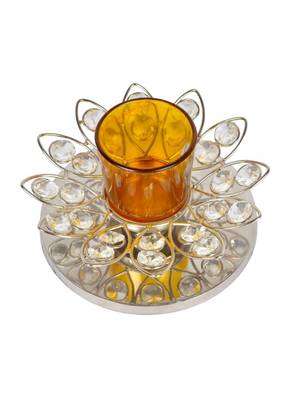 HND00310 Indian Traditional Crystal candle Holder Home Deocr 1