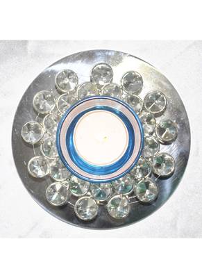 Puja Articles Crystal candle Holder 1.5 X 5.4 Inches 3