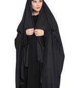 Black Rayon Irani Chador With Detatchable Nose Piece