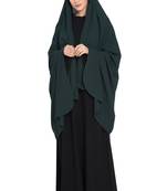 Black and Green Plain Kashibo Irani Chador