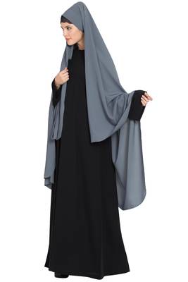 Grey and Black Kashibo Irani Chador 3