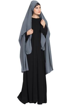 Grey and Black Kashibo Irani Chador 4