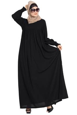 Black kashibo Dress Abaya With A Perfect Balacnce Of Looks And Comfort 3