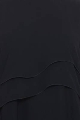 Black kashibo Abaya Dress With Extra Two Layers On Yoke 6