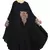 Black Nida Embroidered Irani Kaftan Abaya