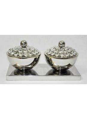 HND00330 Ethnic Indian Lalhaveli Designer Home Decorative Crystal Bowls 1