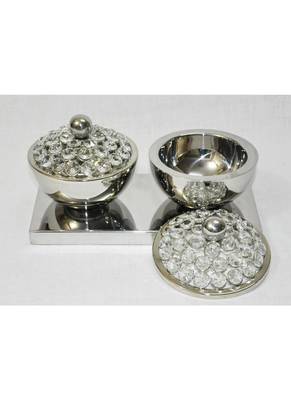 HND00330 Ethnic Indian Lalhaveli Designer Home Decorative Crystal Bowls 2