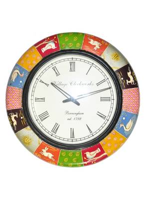 HND00441 Traditional Home Decorative Indian Designer Wall clock 1