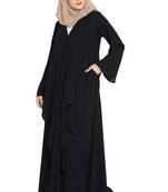 Black kashibo Sidra Falling Shrug Abaya