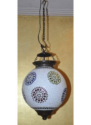 Lal Haveli Glass Hanging lamp Mosaic 12 inch 1
