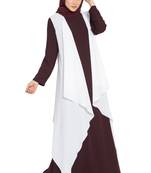 Off White Aida Sleeveless Free Size Shrug For Any Abaya