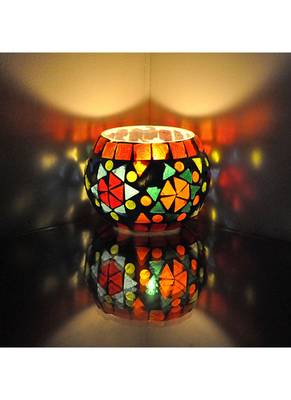 Lalhaveli HND00513 Home Decor Indian Ethnic Glass Hanging lamp 3