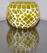 Ethnic Hand Painted Decorative Glass Tea Light candle Holder