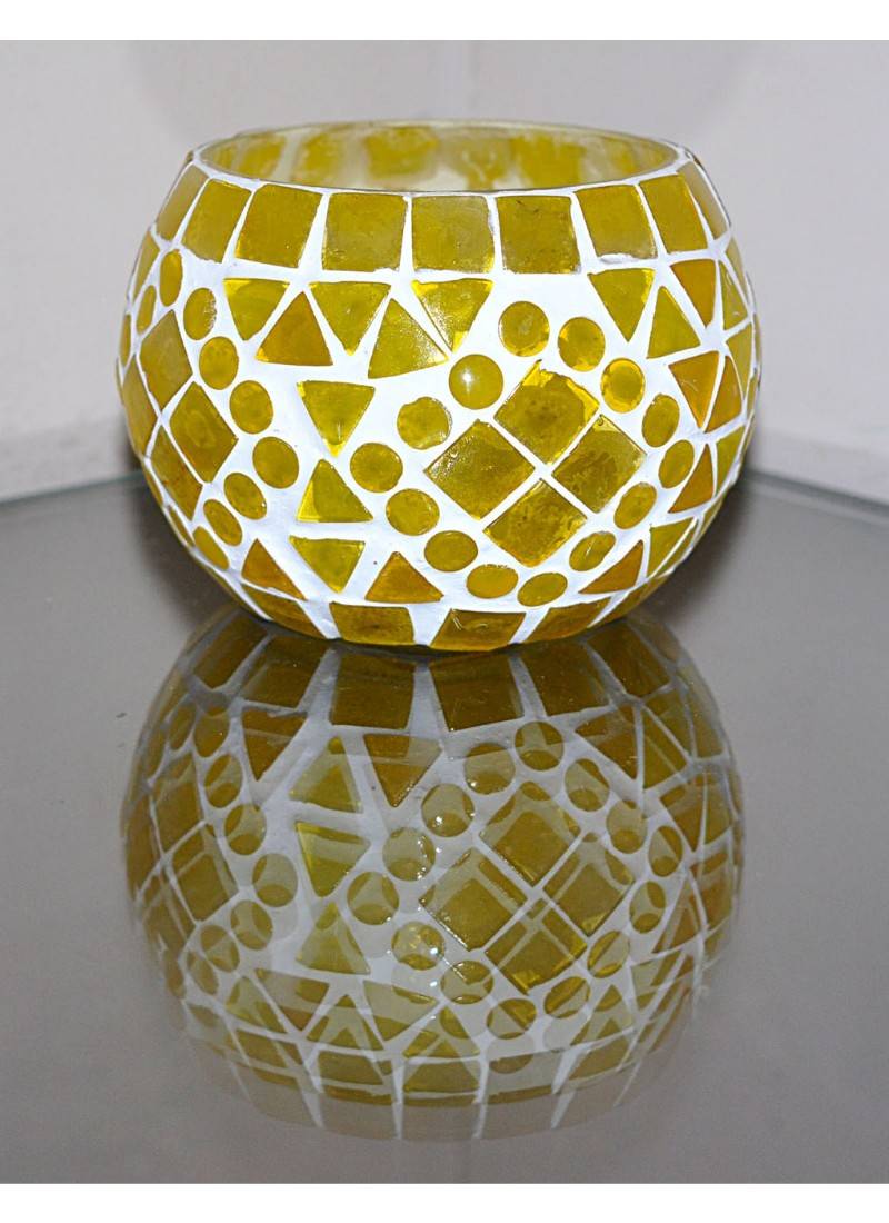 Ethnic Hand Painted Decorative Glass Tea Light candle Holder