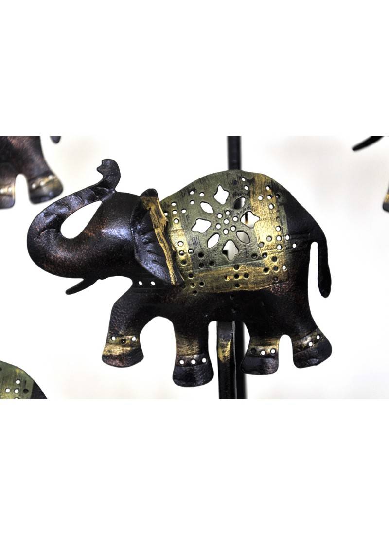 Decorative Elephant Wrought Iron candle Holder For Room Decorative 14 X