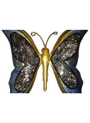 Lal Haveli Wrought Iron Butterfly Wall Decoration in Living Room 9 X 10 inches 2
