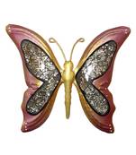 Lal Haveli Wrought Iron Butterfly Wall Sculpture Home Decor Accents 9 X 10 inches