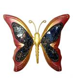 Lal Haveli Peach Handcrafted Wrought Iron Butterfly Wall Decoration 9 X 10 inches