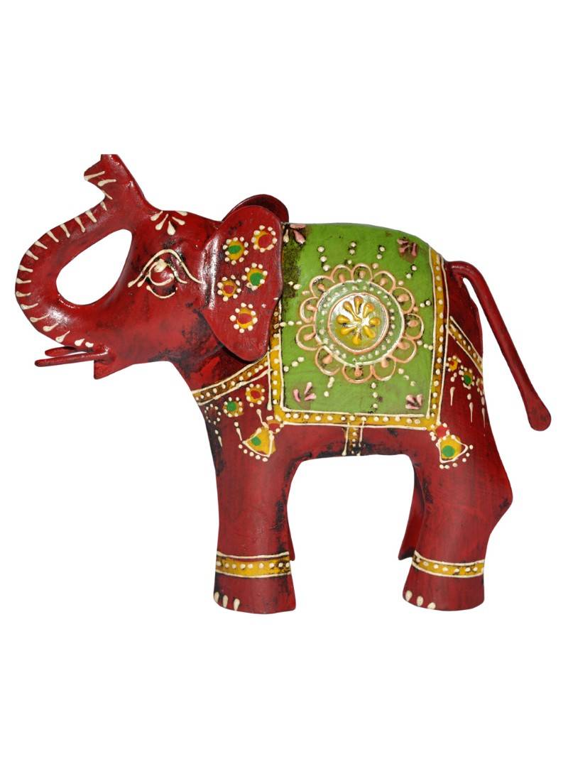 Lal Haveli Rajasthani Home Decorative Items Elephant Figurines 4 X 5 X 1.5 inches