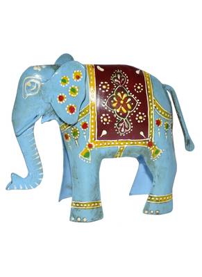 Lal Haveli Home Decor Handcrafted Iron Elephant Sculpture & Elephant Figurines 4 X 5 X 1.5 inches 1