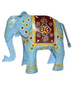 Lal Haveli Home Decor Handcrafted Iron Elephant Sculpture & Elephant Figurines 4 X 5 X 1.5 inches