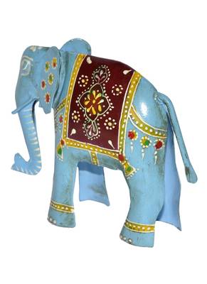 Lal Haveli Home Decor Handcrafted Iron Elephant Sculpture & Elephant Figurines 4 X 5 X 1.5 inches 2