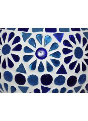 Lalhaveli Ethnic Mosaic Pot & Round Glass Diwali candle Holder For Decoration 5 Inches 3