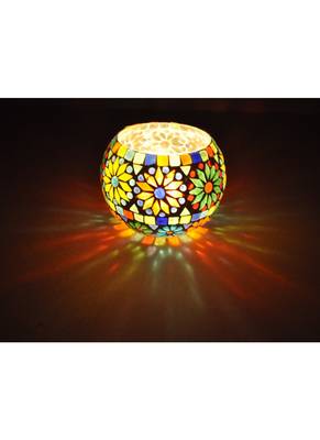 Lal Haveli Handcrafted Indian Work Design Flower Pot & Diwali candle Holders 5 inches 1