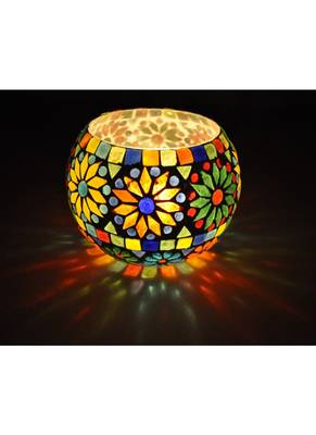 Lal Haveli Handcrafted Indian Work Design Flower Pot & Diwali candle Holders 5 inches 2